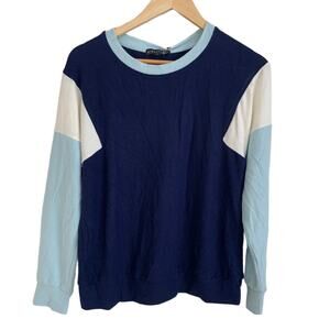 Gibsonlook navy‎ sky ivory Sweater Colorblock Size Small NEW